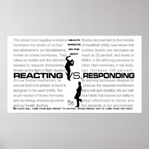 Reagindo VS Respondendo Poster