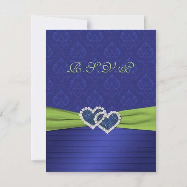 Real Blue Pleats e Chartreuse RSVP Card (Frente)