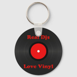 Real Djs Love Vinyl Chaveiro