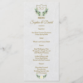 Real Dourado Crest Lush Greenery Menu Casamento