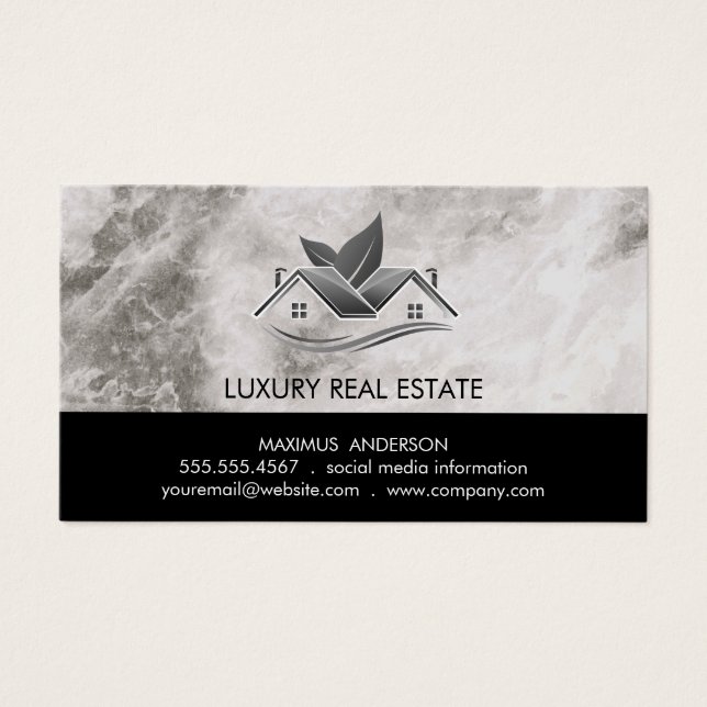 Real Estate Roof Top Marble | Logotipo moderno (Frente)