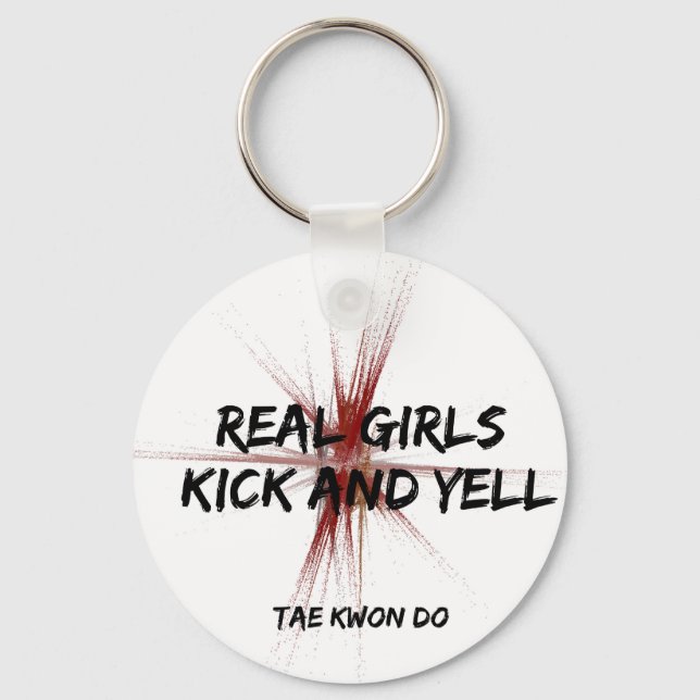 Real Girls Kick e Grite Chaveiro (Frente)