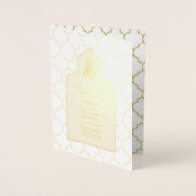 REAL Gold Foil Musculoso Convite para Casamento Is