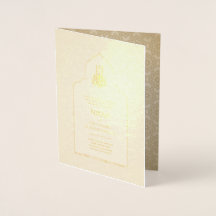 REAL Gold Foil Musculoso Convite para Casamento Is