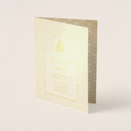 REAL Gold Foil Musculoso Convite para Casamento Is
