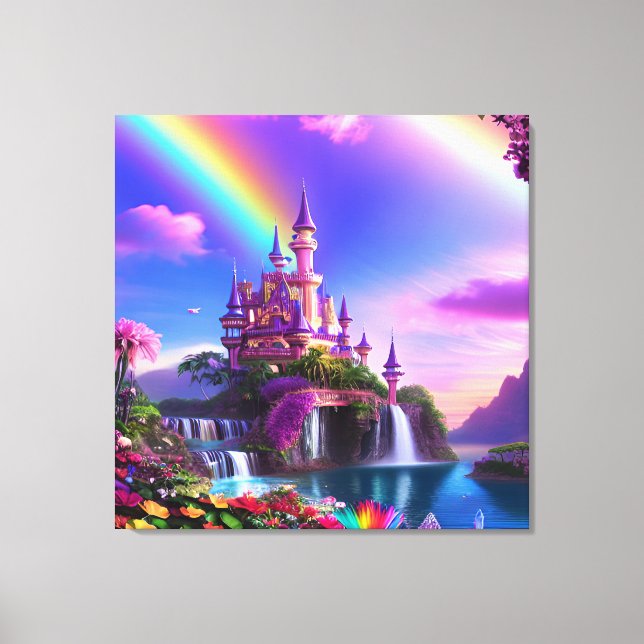 Realistic Magical Landscape Canvas Print (Frente)