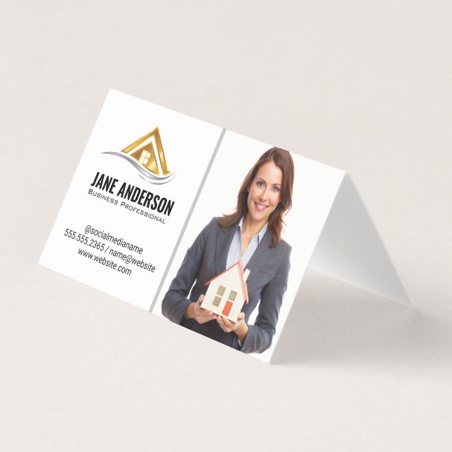Realtor Holding Home | Mulher de Negócios (Frente)