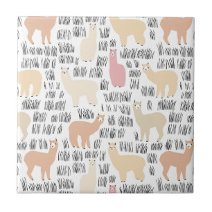 Rebanho do teste padrão das alpacas