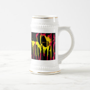 rebarbas e esporas e caneca de cerveja bacanal
