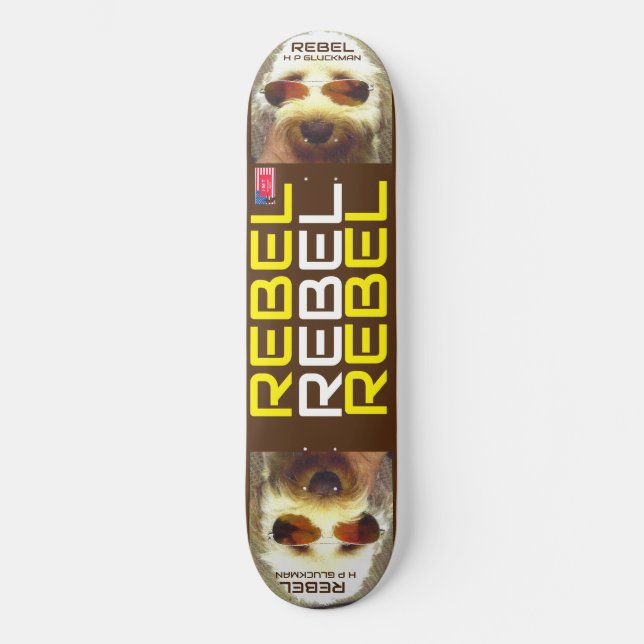 REBEL H P G 8, 1/4", skateboard Deck (Frente)