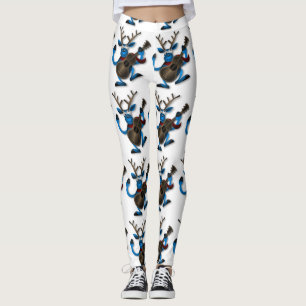 Rebelde de Natal bobo com Leggings de Violão