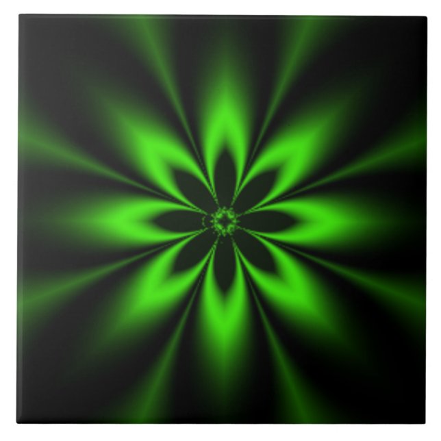 Rebentão de Flor Verde Fractal (Frente)