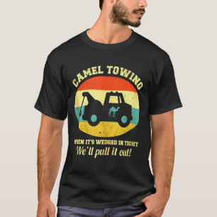 Reboque de Camelo Retro Humor Adulto Camiseta Dive
