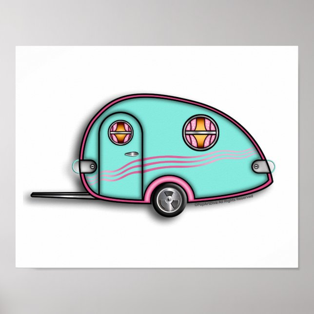 Reboque de Viagem RV Largura 11 x 14 POSTER (Frente)