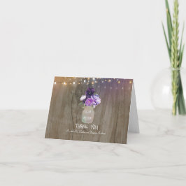 Recado de Agradecimento de Casamento Rústico com J