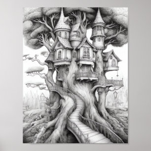 Recaxando Poster de Coloração de Paisagem