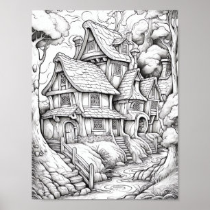 Recaxando Poster de Coloração de Paisagem