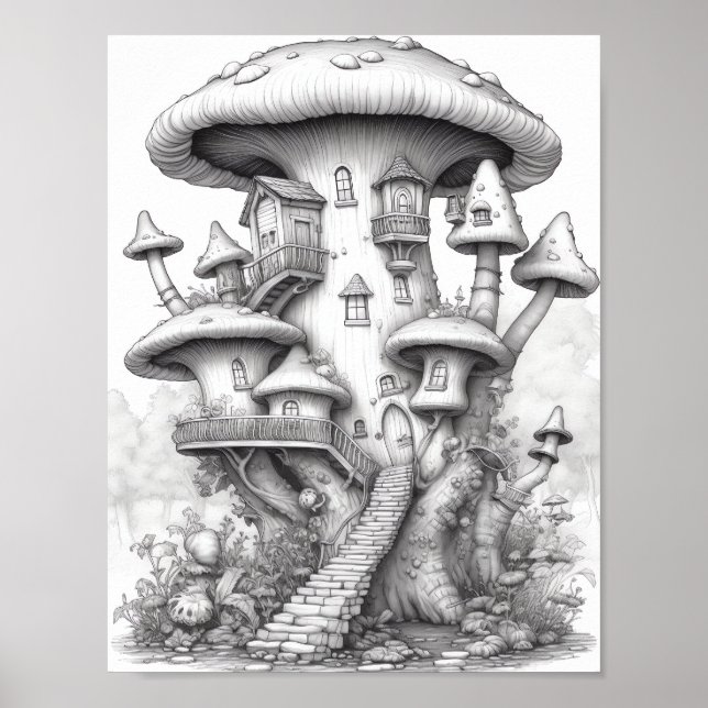 Recaxando Poster de Coloração de Paisagem (Frente)