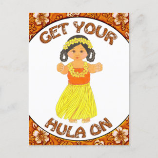Receba Sua Hula No Cartão-Postal De Convite