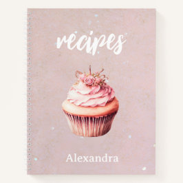 Recebe notebook personalizado com Cupcake brilhant