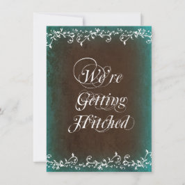 Recebendo Convites para Casamento de Aqua Brown Hi