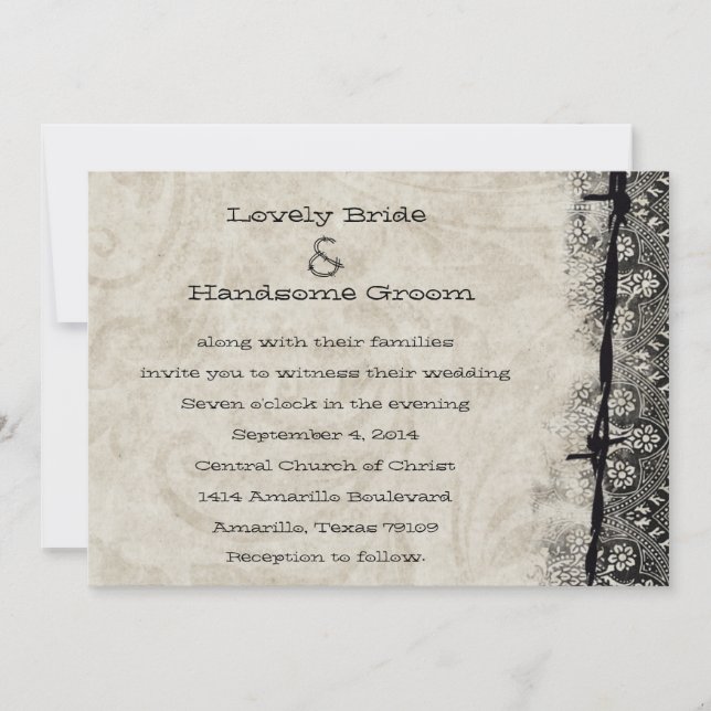 Recebendo o convite engatado do casamento do país (Frente)