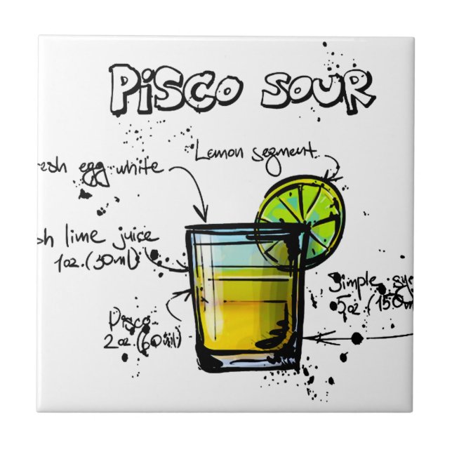 Receita ácida do cocktail de Pisco (Frente)