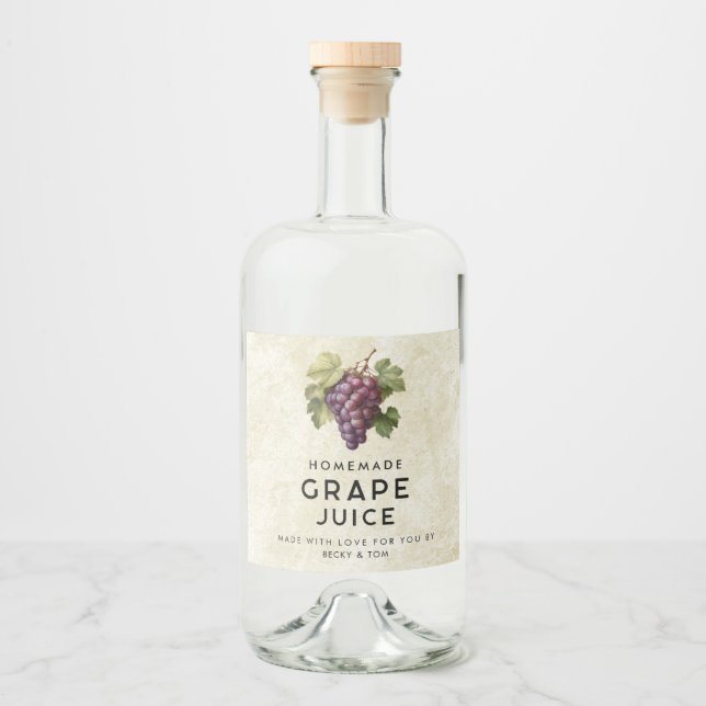 Receita caseira de suco de uva vermelha vindimada (Frente)