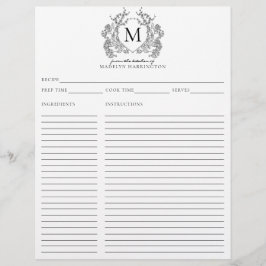 Receita Clássica Simples Preta de Derrame Floral M