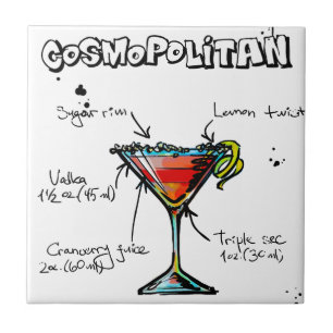 Receita cosmopolita do cocktail