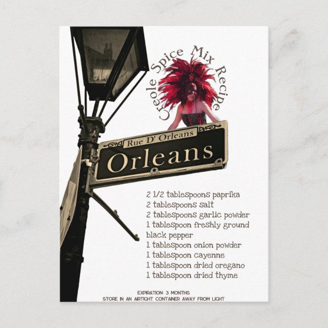 Receita da Creole Spice Mix | Cartão postal (Frente)