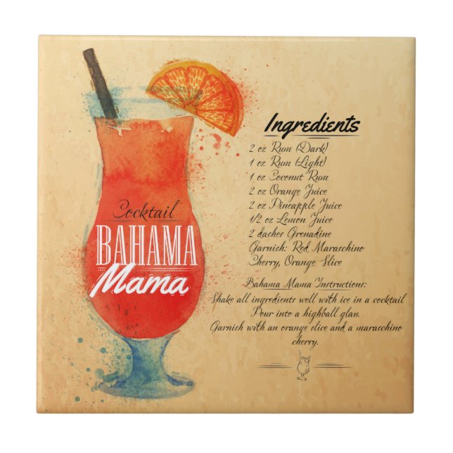 Receita de Bahama Mama (Frente)