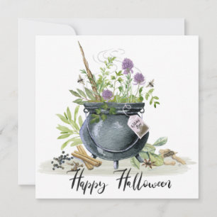 Receita de caldeirão de Halloween moderno vintage