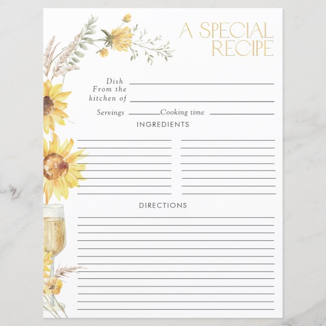 Receita de Chá de panela de girassol Boho (Frente)