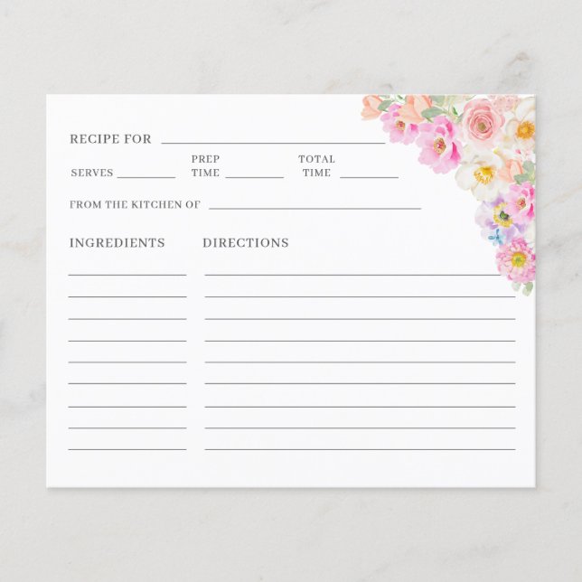 Receita de Chá de panela Floral Colorida (Frente)