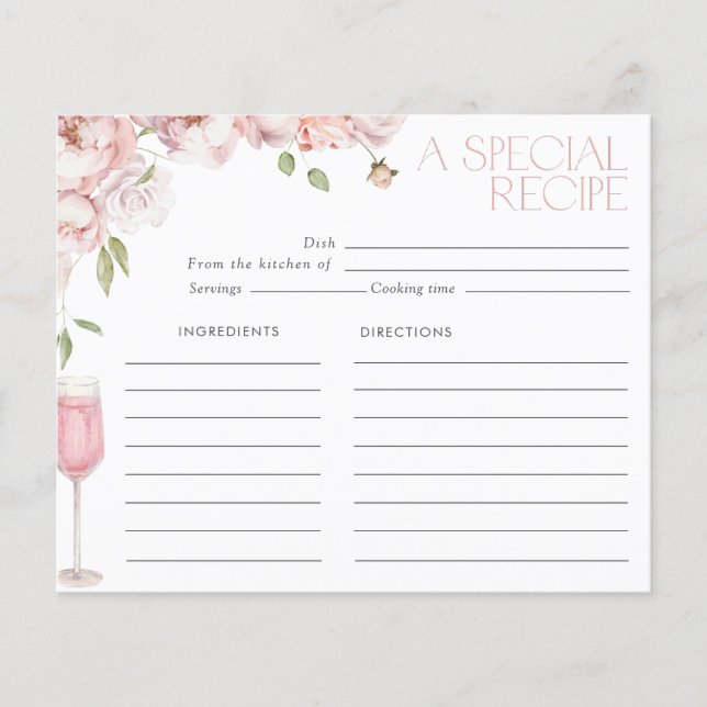 Receita de Chá de panela Floral Rosa Moderna (Frente)