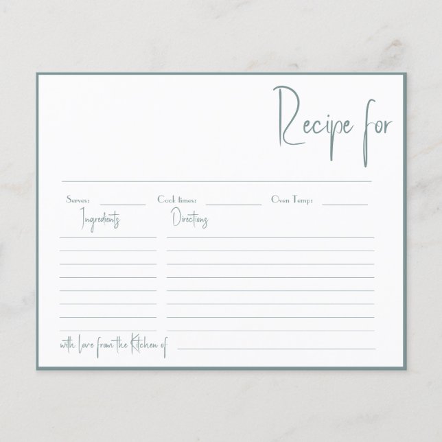 Receita de chá de panela para Cartões de Aviso de  (Frente)