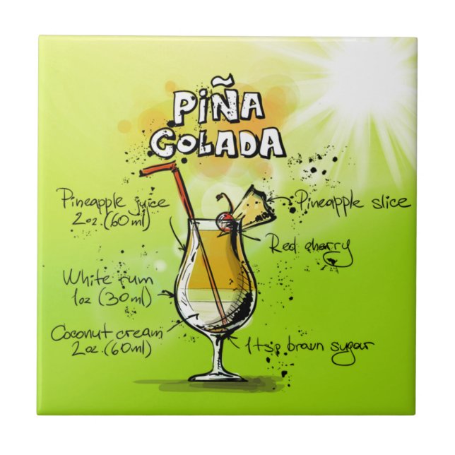 Receita de Cocktails Pina Colada (Frente)