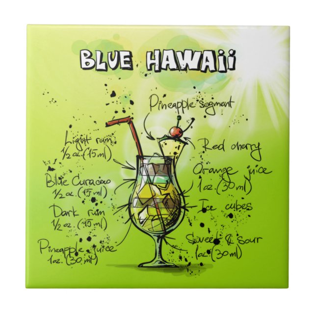 Receita de coquetel tropical do bar (Frente)