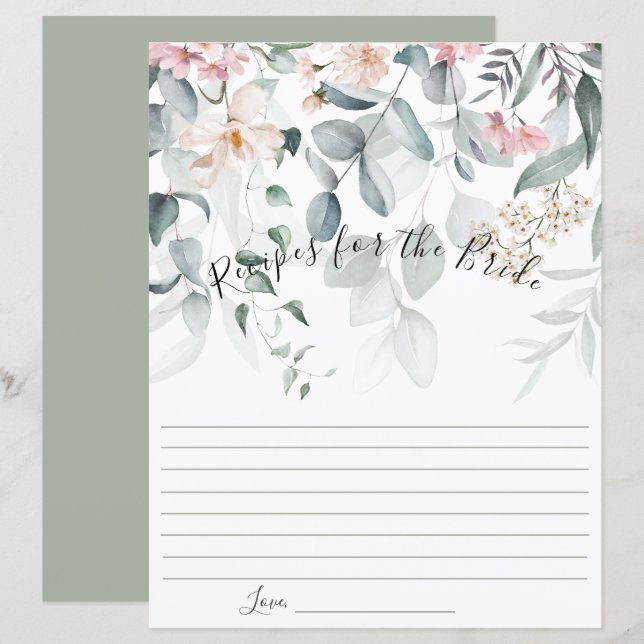 Receita de cor-de-rosa-verde-verde-esbranquiçada (Frente/Verso)