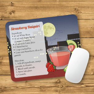 Receita de Daiquiri de Morango Mouse Pad