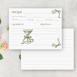 receita de Martini Bridal desenhada à mão