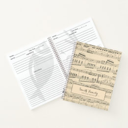Receita de Música de Folha Antiga Personalizada Vi