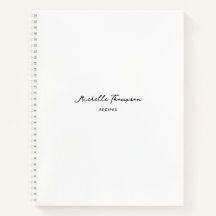 Receita de Nome de Script Branco Simples e Moderno