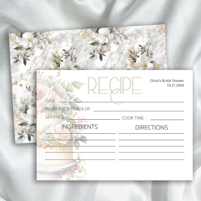 Receita do bolo de casamento de aquarela (Criador carregado)