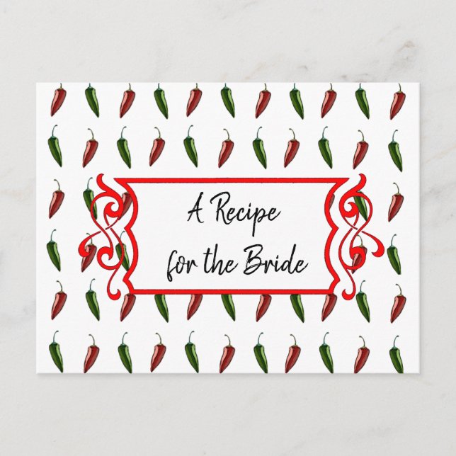 Receita do Cartão de Receita de Casamento de Noiva (Frente)