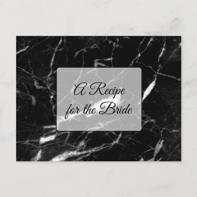 Receita do Cartão de Receita de Casamento de Noiva (Frente)