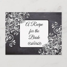 Receita do Cartão de Receita de Casamento de Noiva