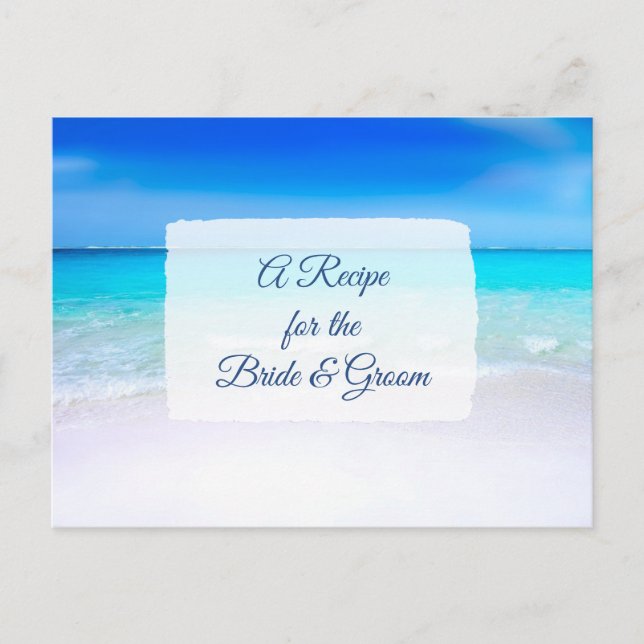 Receita do Cartão de Receita de Casamento de Noiva (Frente)