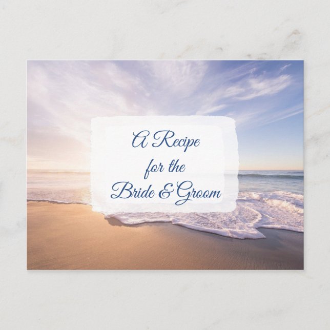 Receita do Cartão de Receita de Casamento de Noiva (Frente)